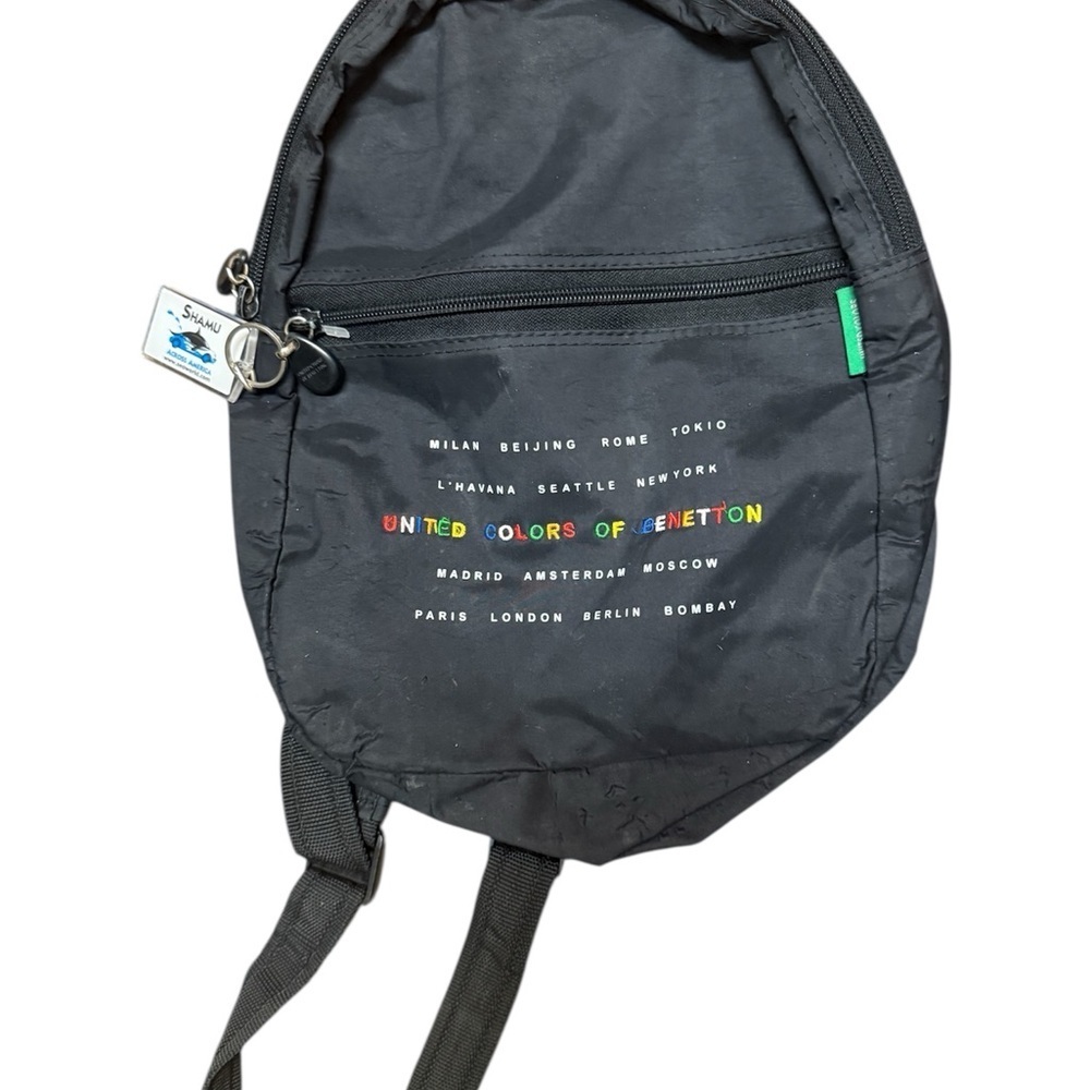 Vintage Y2K WITh BONUS SHAMU keychain United Colors of Benetton mini backpack
